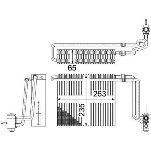 BEHR EVAPORATÖR W639 (A0028303458)