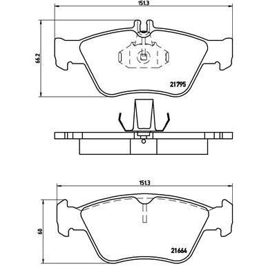 BREMBO FREN BALATASI ÖN W202/W210 (A0044200220)