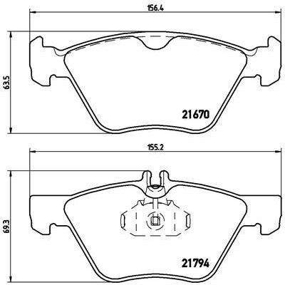 BREMBO ÖN FREN BALATASI. W208-210-170 . KOMPRESÖR. 1995-02. (A0044200320)