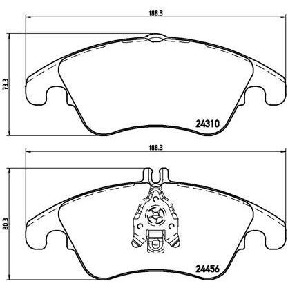 BREMBO ÖN FREN BALATASI. W204-207-212-W218. KULAKLI. (A0064202820)