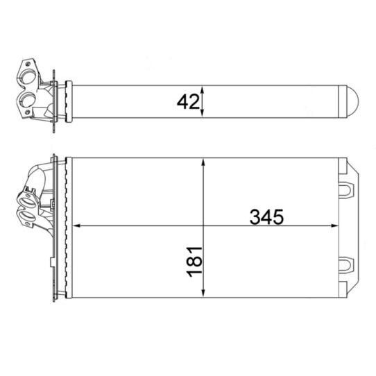 BEHR KALORİFER RADYATÖRÜ W638 (A0038350001)