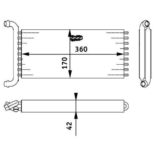 BEHR KALORİFER RADYATÖRÜ W639 (A0038357501)