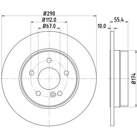 OPTIMAL ARKA FREN DİSKİ 210 KOMP. 203/C320 (A2104230612)