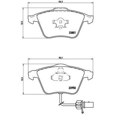 BREMBO ÖN FREN BALATASI. A6 05> (4F0698151D)