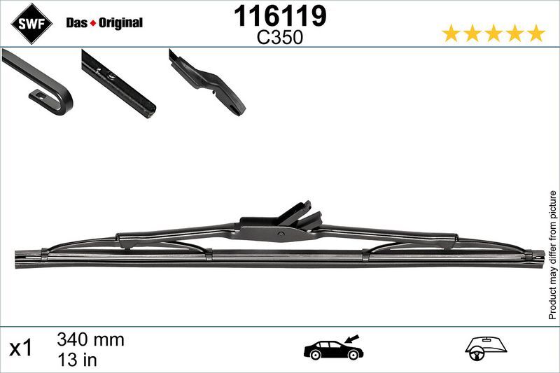 SWF SİLECEK (340 MM) GOLF IV ARKA (1J6955427)