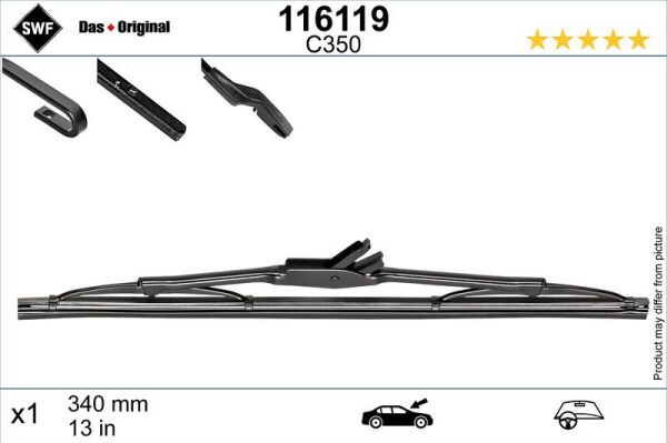 SWF SİLECEK (340 MM) GOLF IV ARKA (1J6955427)