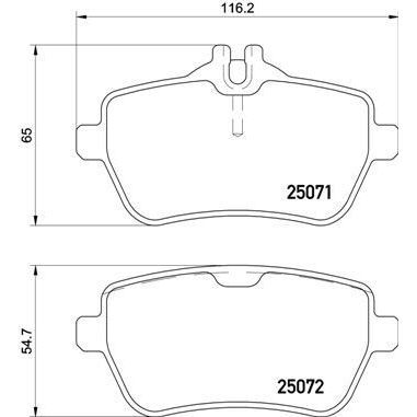 BREMBO ARKA FREN BALATASI. W217-222. (A0084200820)