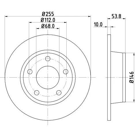 HELLA PAGID ARKA FREN DİSKİ. A6 2,4 2,7 2,8 3,0 2,5 TDİ 97> (4B0615601A)