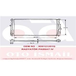 VALEO RADYATÖR AUDI A4 (415MM) (8D0121251Q)