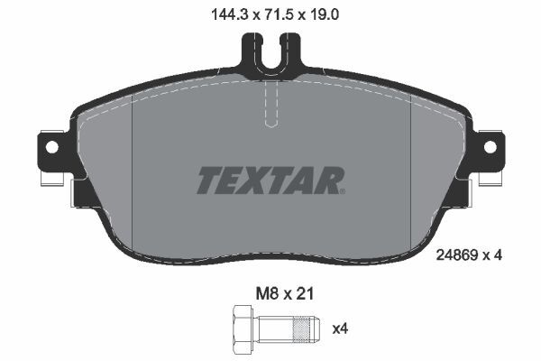 TEXTAR ÖN FREN BALATASI. W117-156-176-246. (A0004203002)