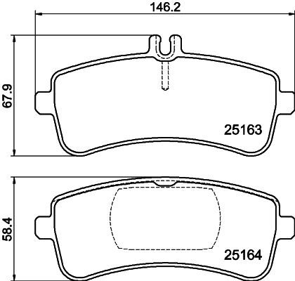 HELLA PAGID FREN BALATASI ARKA W205/W214 (A0004204504)