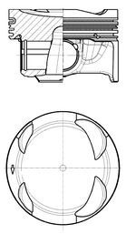 KOLBENSCHMIDT PİSTON 1,5 TSI GOLF PASSAT ARTEON 74.51MM STD (DADA-DPCA) (05E107065C)