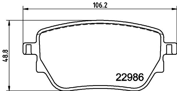 HELLA PAGID ARKA FREN BALATASI. W118-177-247. (A0004207500)