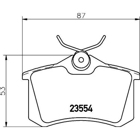 SWAG FREN BALATASI ARKA GOLF/JETTA/PASSAT/POLO/A2/A4/A6 (1J0698451)
