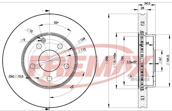 FREMAX ÖN FREN DİSKİ. W211. E200-220-270. (A2114210712)