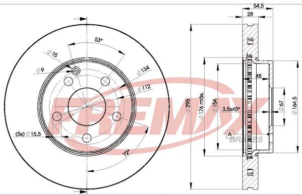 FREMAX ÖN FREN DİSKİ. W211. E200-220-270. (A2114210712)
