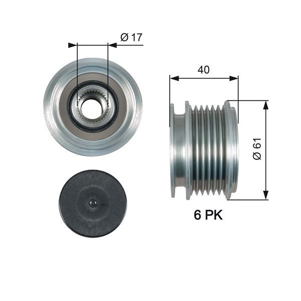 GATES ŞARZ GERGİ KASNAĞI T5 1,9 CRAFTER (022903119C)