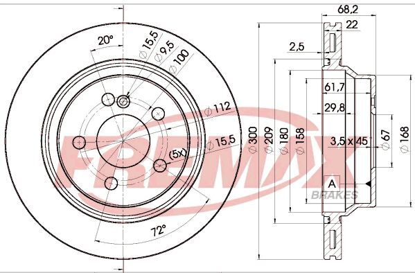 FREMAX ARKA FREN DİSKİ. W211-212. (A2114230912)
