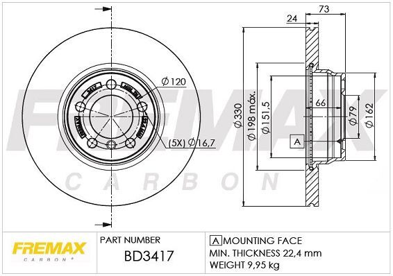 FREMAX ÖN FREN DİSKİ. F22-F30-F32. 3,28-4,28… (34116792221)