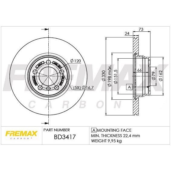 FREMAX ÖN FREN DİSKİ. F22-F30-F32. 3,28-4,28… (34116792221)
