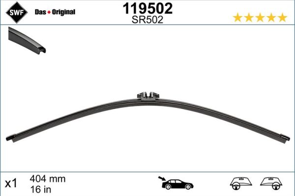 SWF SİLECEK (405 MM) T5 CADDY(ARKA TEK KAPI) (1Z5955425)