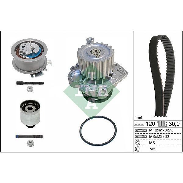 INA TRİGER SETİ (DEVİRDAİMLİ) CADDY/GOLF/MULTIVAN/JETTA/POLO/TRANSPORTER 1.9 TDI 03>10 (038198119A)
