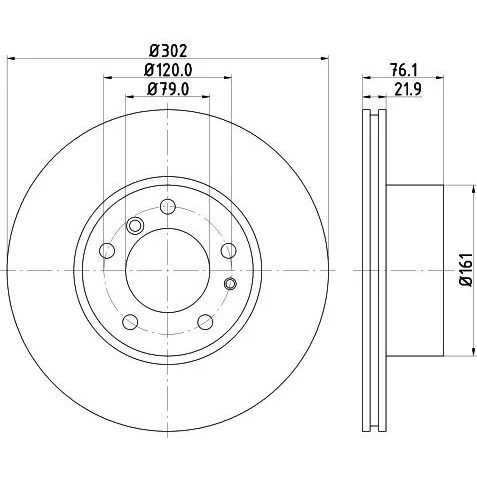 HELLA PAGID FREN DİSKİ E34/E32 730 HAVALI PRO ÖN (34111160936)