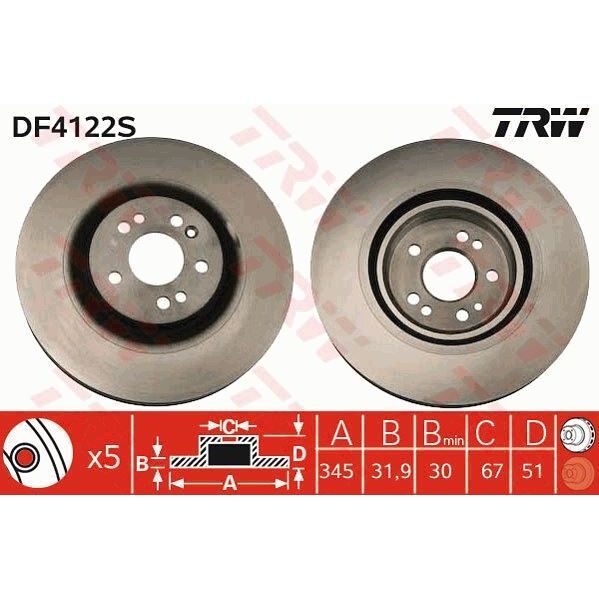 TRW FREN DİSKİ ÖN W163 (A1634210512)