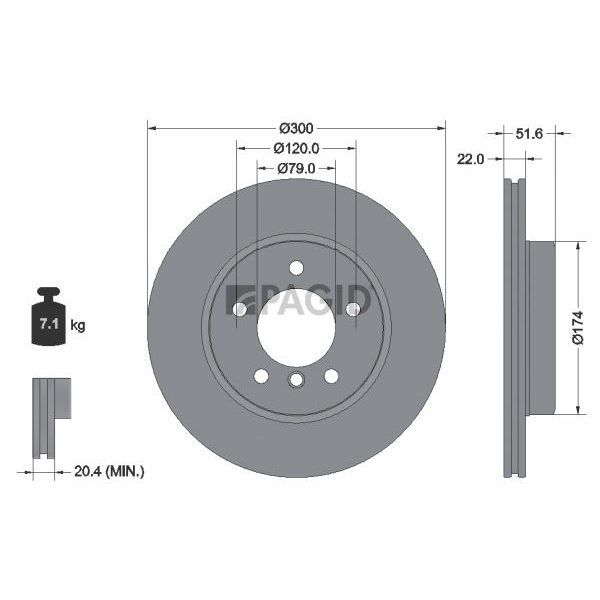 PSB ÖN FREN DİSKİ E36-E46-E85 (34111164539)