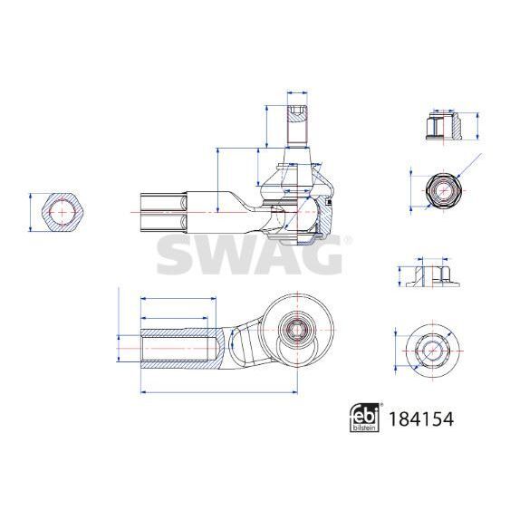 SWAG ROT BAŞI SAĞ GOLF8/A3 20> (5WA423812B)
