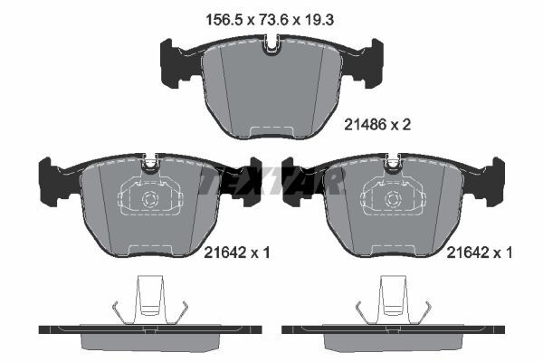 TEXTAR ÖN FREN BALATASI. E38-E39-E53. 21486... (34116761252)